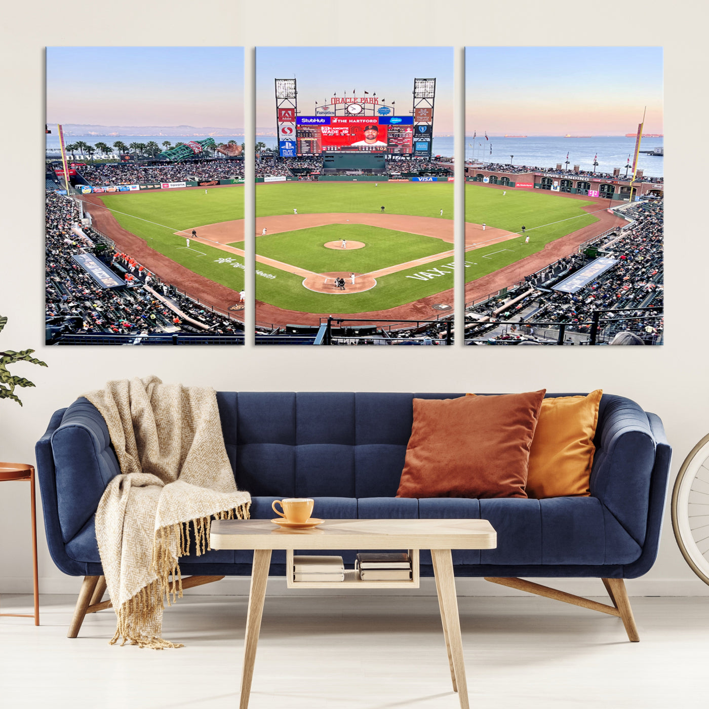 16055-MGV-CV-36X24-San Francisco Giants Baseball Team Print - Oracle Park Stadium Wall Art Canvas Print