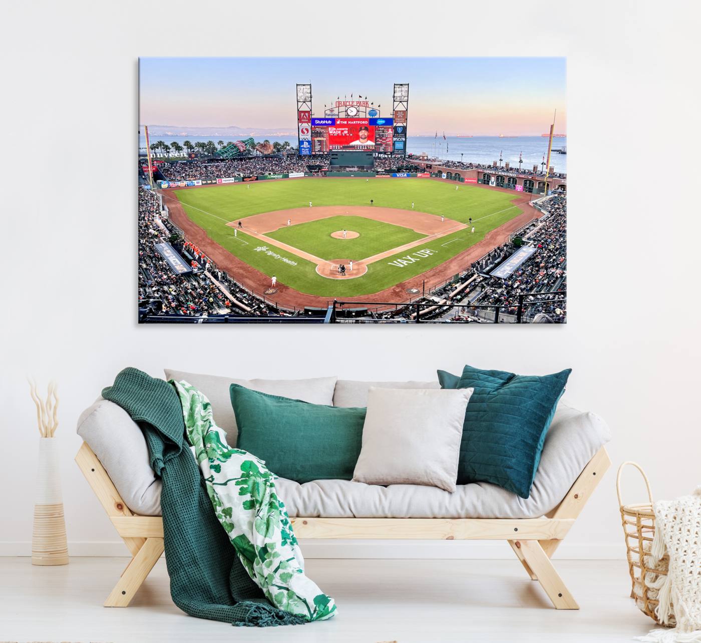 16055-MGV-CV-36X24-San Francisco Giants Baseball Team Print - Oracle Park Stadium Wall Art Canvas Print
