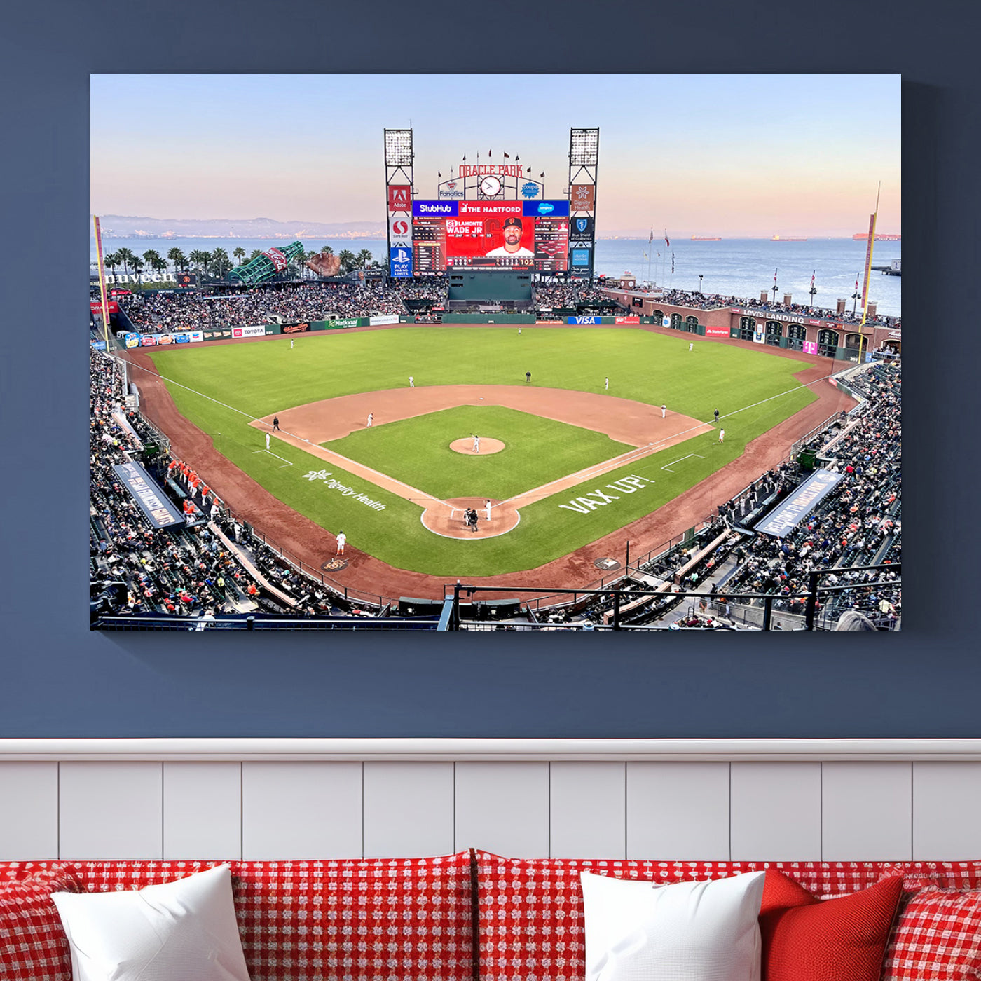 16055-MGV-CV-36X24-San Francisco Giants Baseball Team Print - Oracle Park Stadium Wall Art Canvas Print