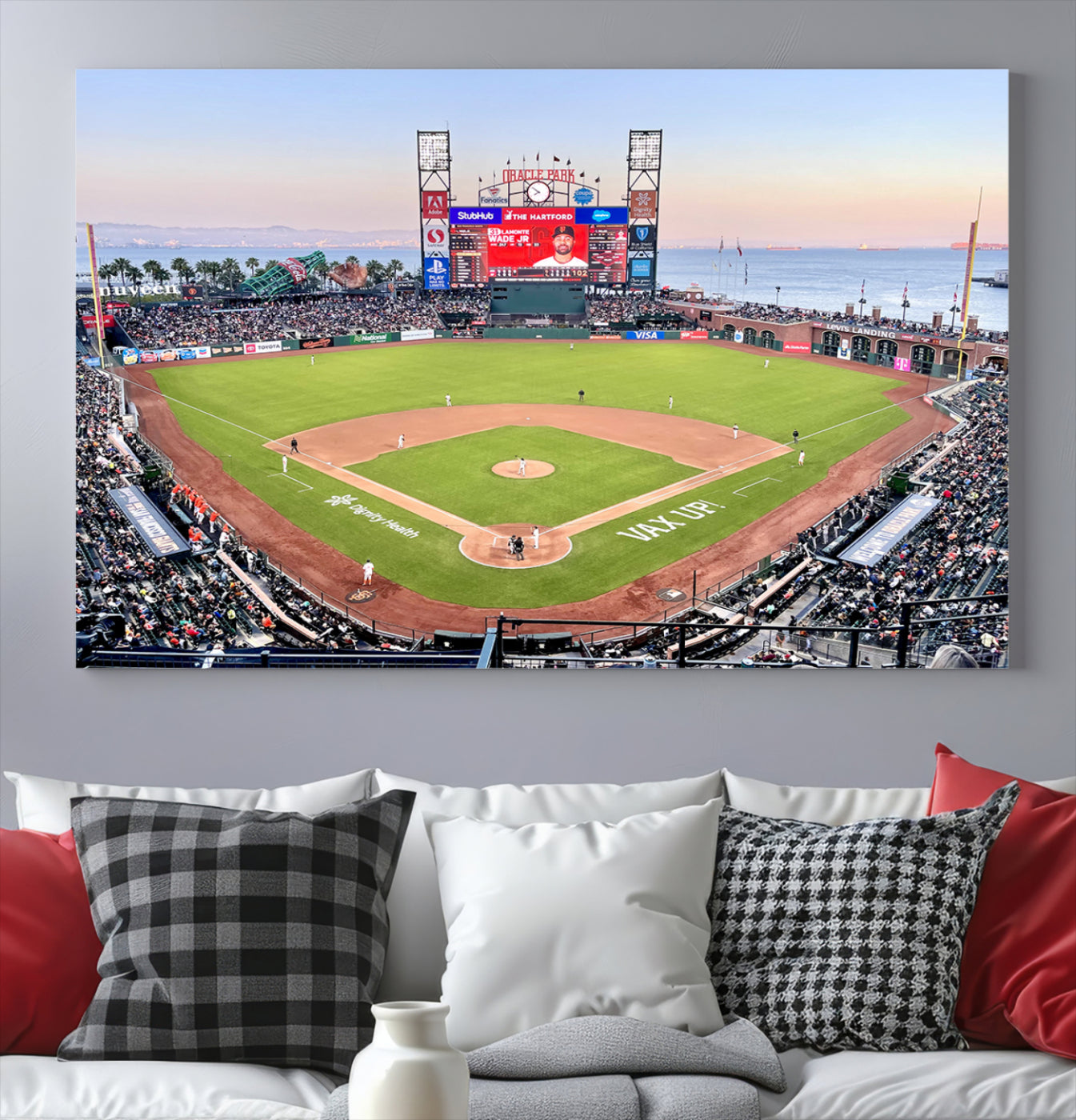 16055-MGV-CV-36X24-San Francisco Giants Baseball Team Print - Oracle Park Stadium Wall Art Canvas Print