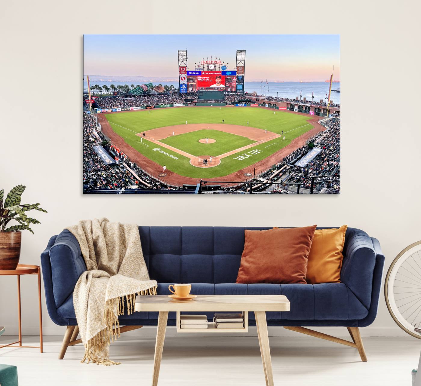 16055-MGV-CV-36X24-San Francisco Giants Baseball Team Print - Oracle Park Stadium Wall Art Canvas Print