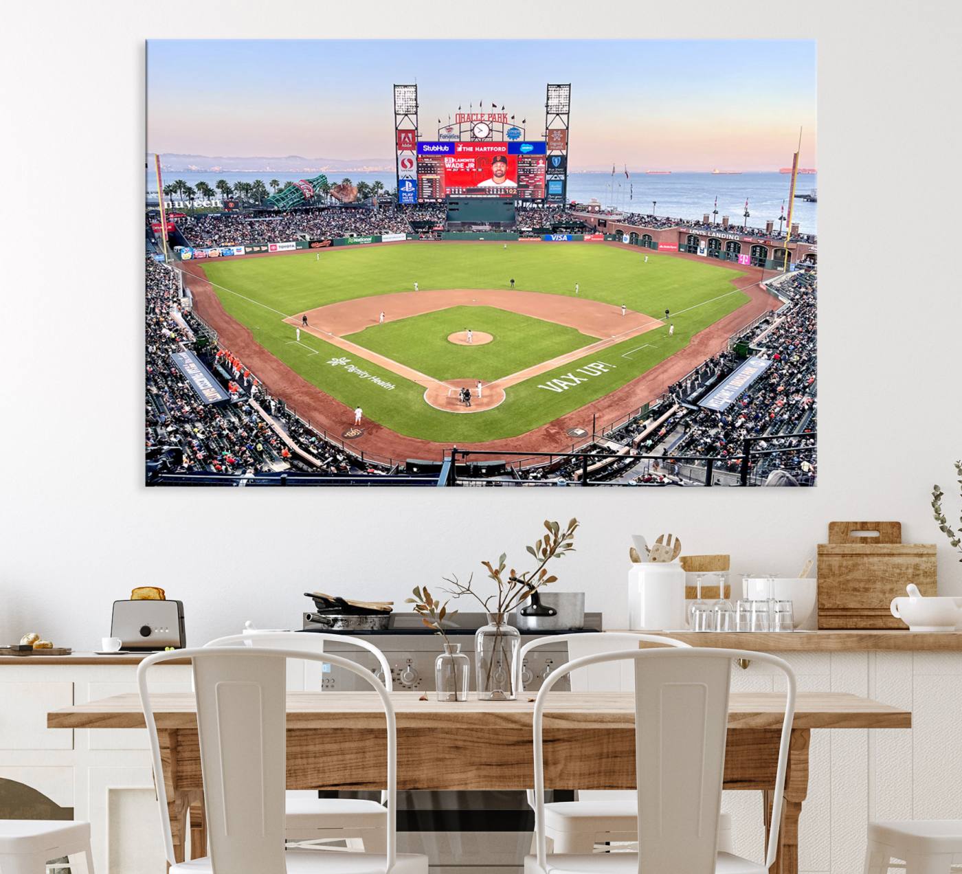 16055-MGV-CV-36X24-San Francisco Giants Baseball Team Print - Oracle Park Stadium Wall Art Canvas Print
