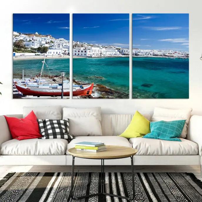 Santorini Wall Art Canvas Print