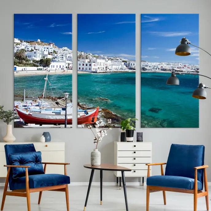 Santorini Wall Art Canvas Print
