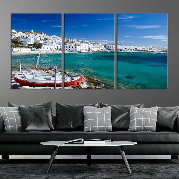 Santorini Wall Art Canvas Print