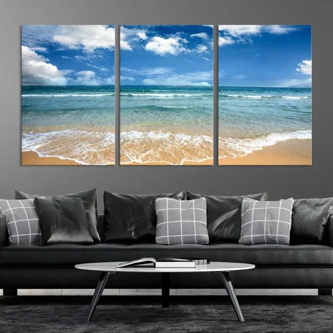 Sea View From the Beach Canvas Print