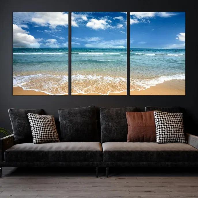 Sea View From the Beach Canvas Print