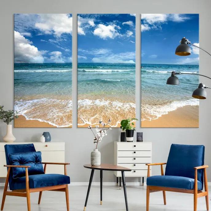 Sea View From the Beach Canvas Print