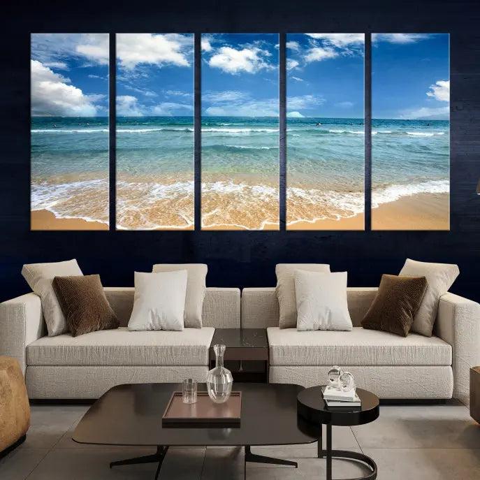 Edit-Images-Sea View From the Beach Canvas Print