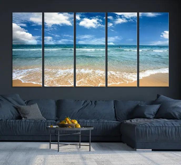 Edit-Images-Sea View From the Beach Canvas Print