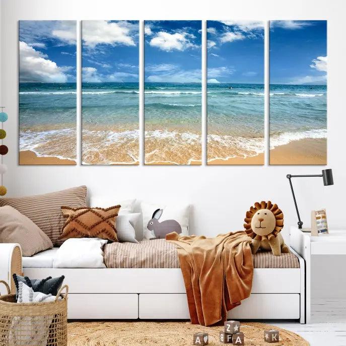 Edit-Images-Sea View From the Beach Canvas Print
