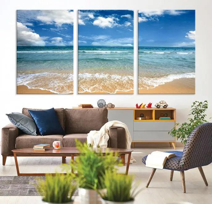 Sea View From the Beach Canvas Print