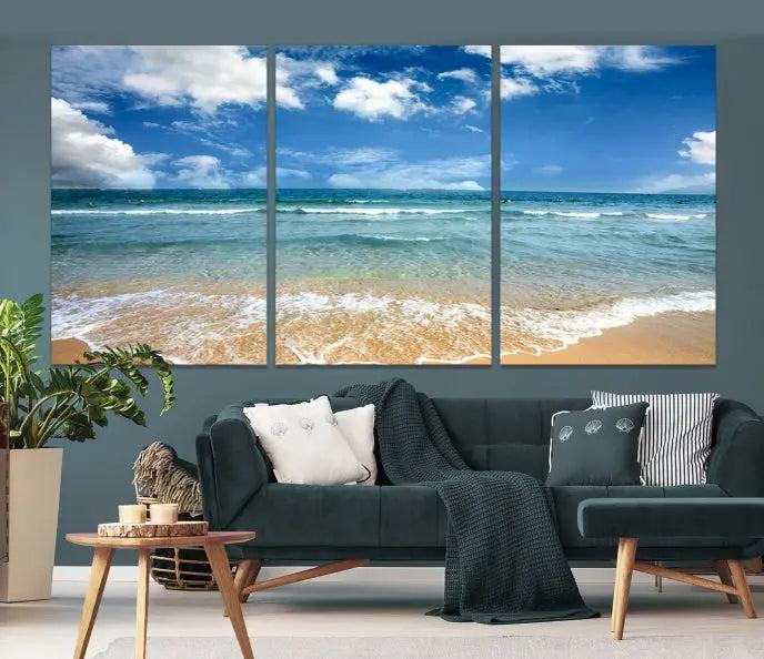 Sea View From the Beach Canvas Print
