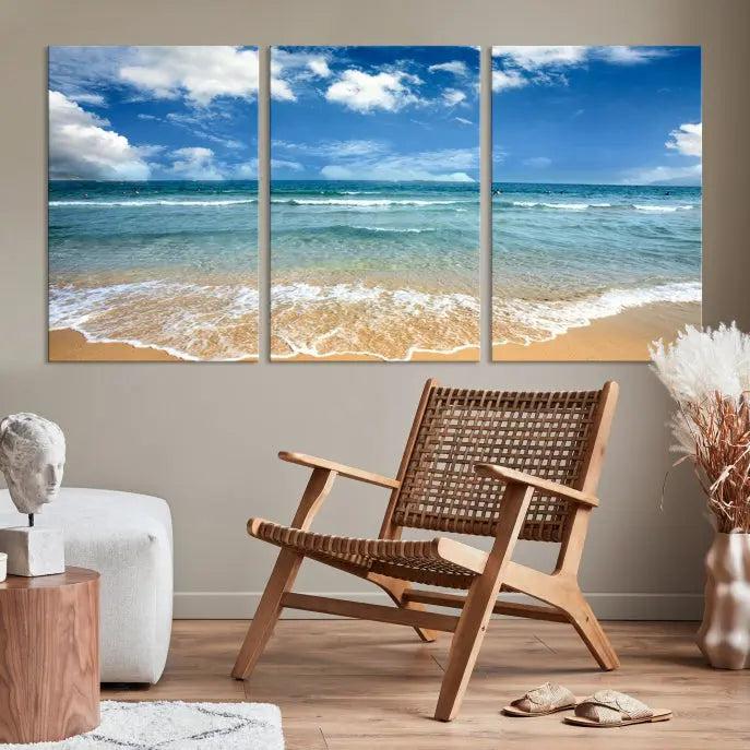 Sea View From the Beach Canvas Print