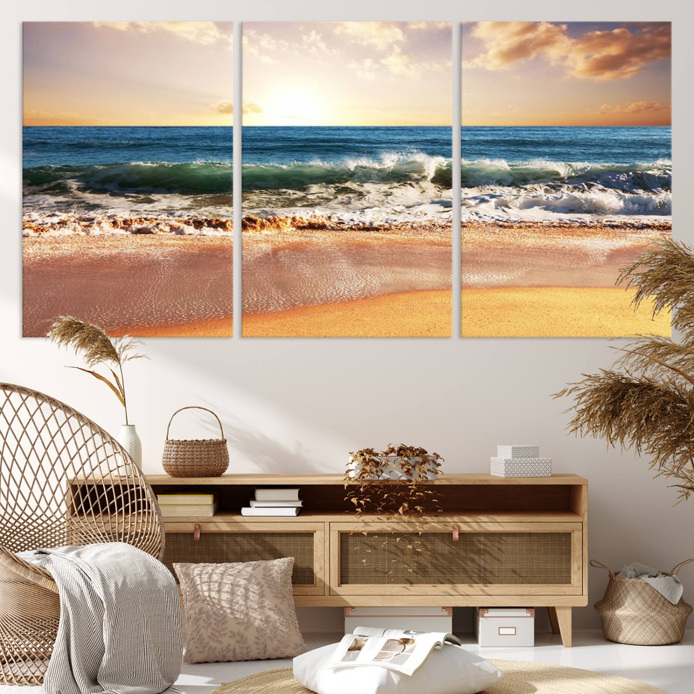 79005-MGV-CV-36X24-Serene Beach Path Canvas Art, Giclee Canvas Print with Gallery Wrap, Coastal Sand Dunes Wall Art Featuring Canon Print Quality