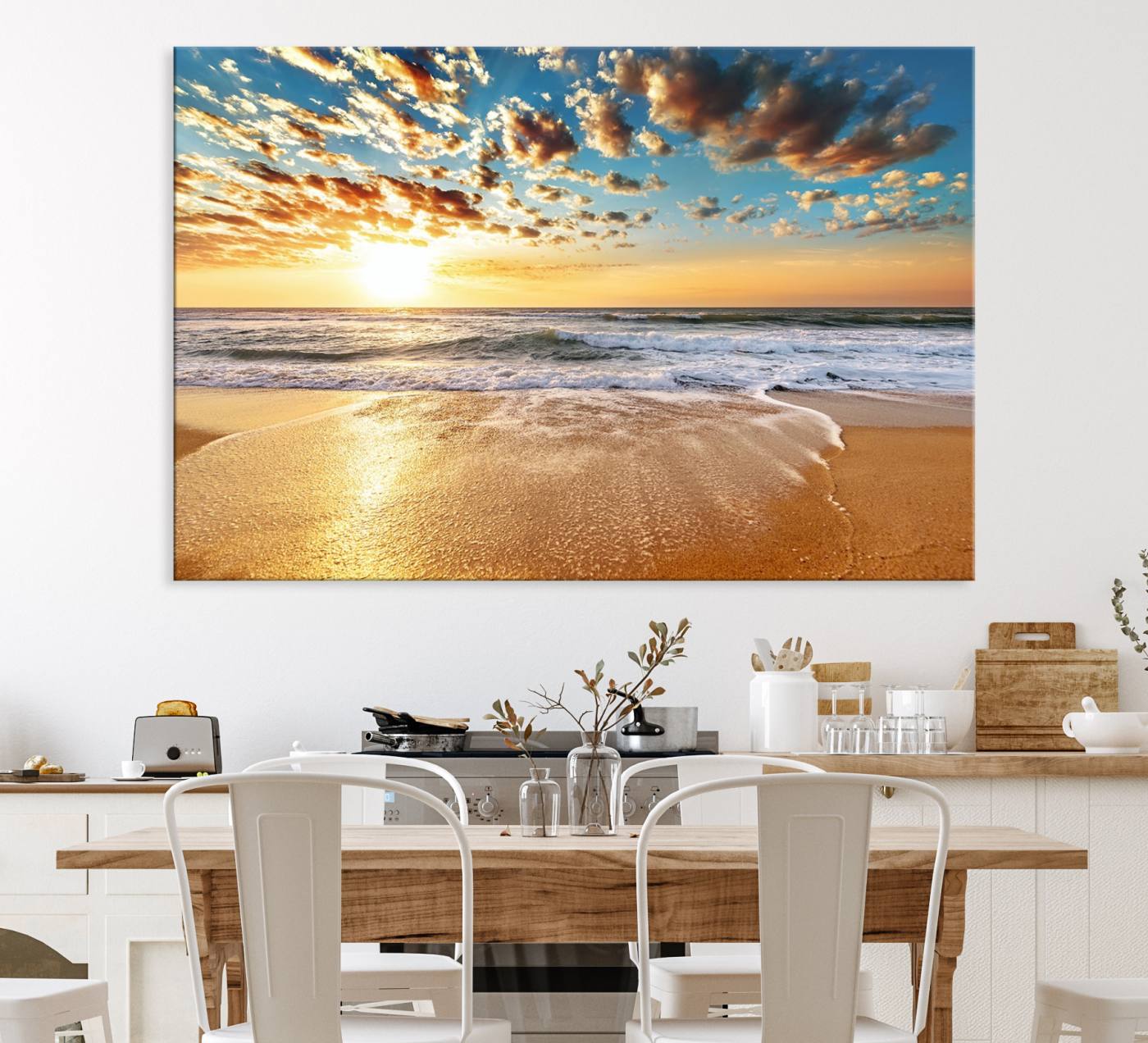 95522-MGV-CV-36X24-Soothing Sunset on Calm Beach