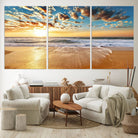 95522-MGV-CV-60X30-3P-Soothing Sunset on Calm Beach