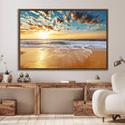 95522-MGV-FC-36X24_Walnut-Soothing Sunset on Calm Beach