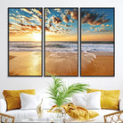95522-MGV-FC-48X32-3P_Black-Soothing Sunset on Calm Beach