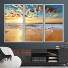95522-MGV-FC-48X32-3P_White-Soothing Sunset on Calm Beach