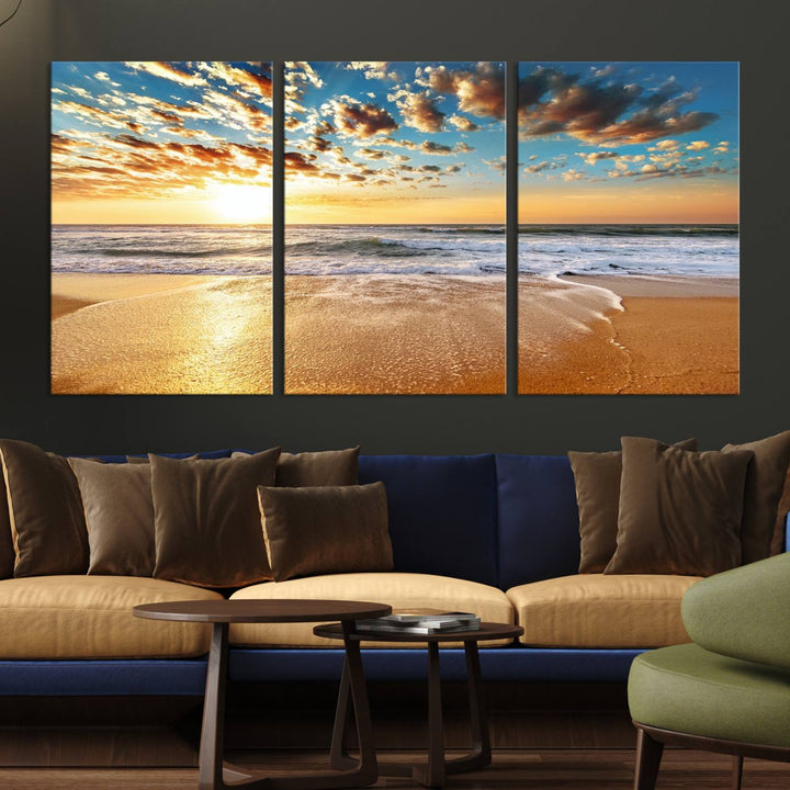 Soothing Sunset on Calm Beach