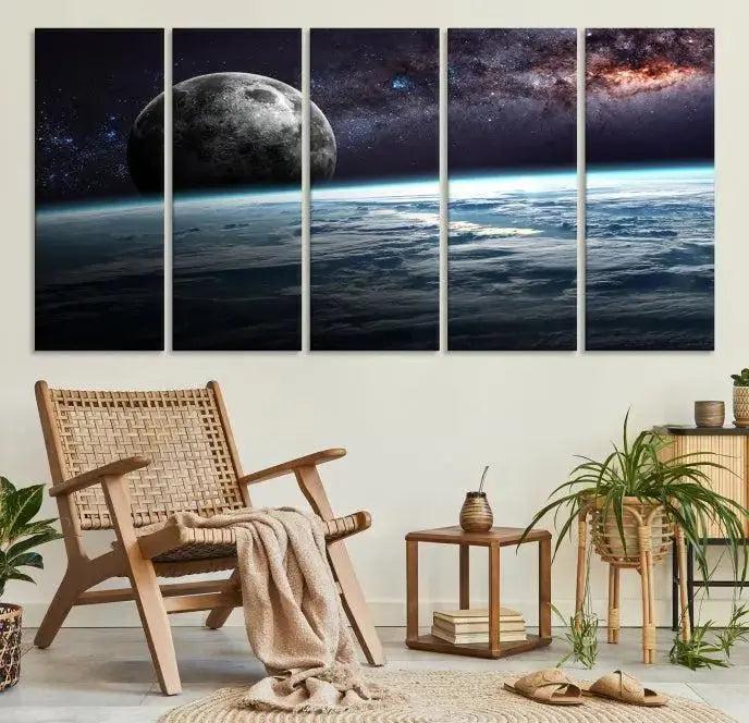 Edit-Images-Space and Planet Canvas Print