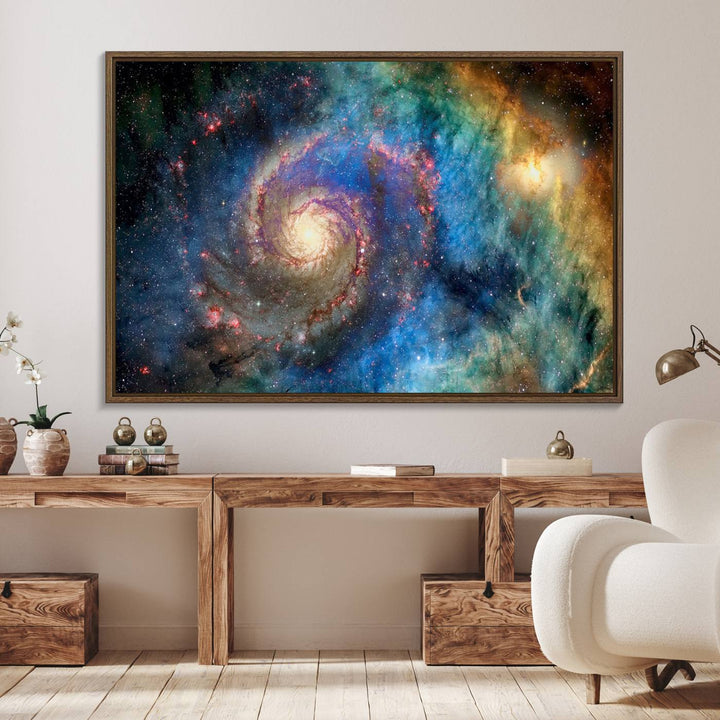 63487-MGV-FC-36X24_Walnut-Spiral Galaxy Wall Art Canvas Print