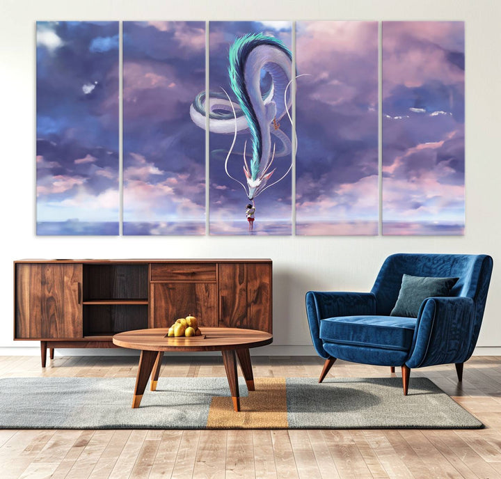 66864-MGV-CV-36X24-Spirited Away Haku and Chihiro Poster - Anime Lover - Hayao Miyazaki - Studio Ghibli Poster - Anime Poster