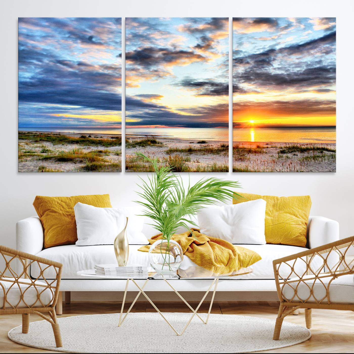 39645-MGV-CV-36X24-Sunset On The Ocean Wall Art Canvas Print