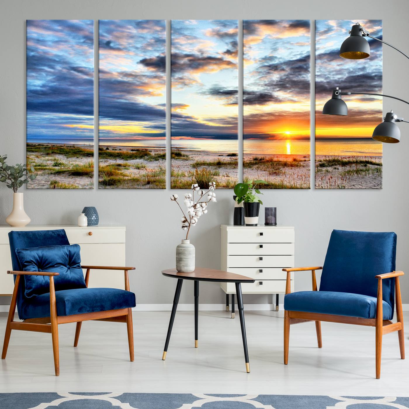 39645-MGV-CV-36X24-Sunset On The Ocean Wall Art Canvas Print