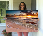 Sunset on Ocean Wall Art Canvas Print