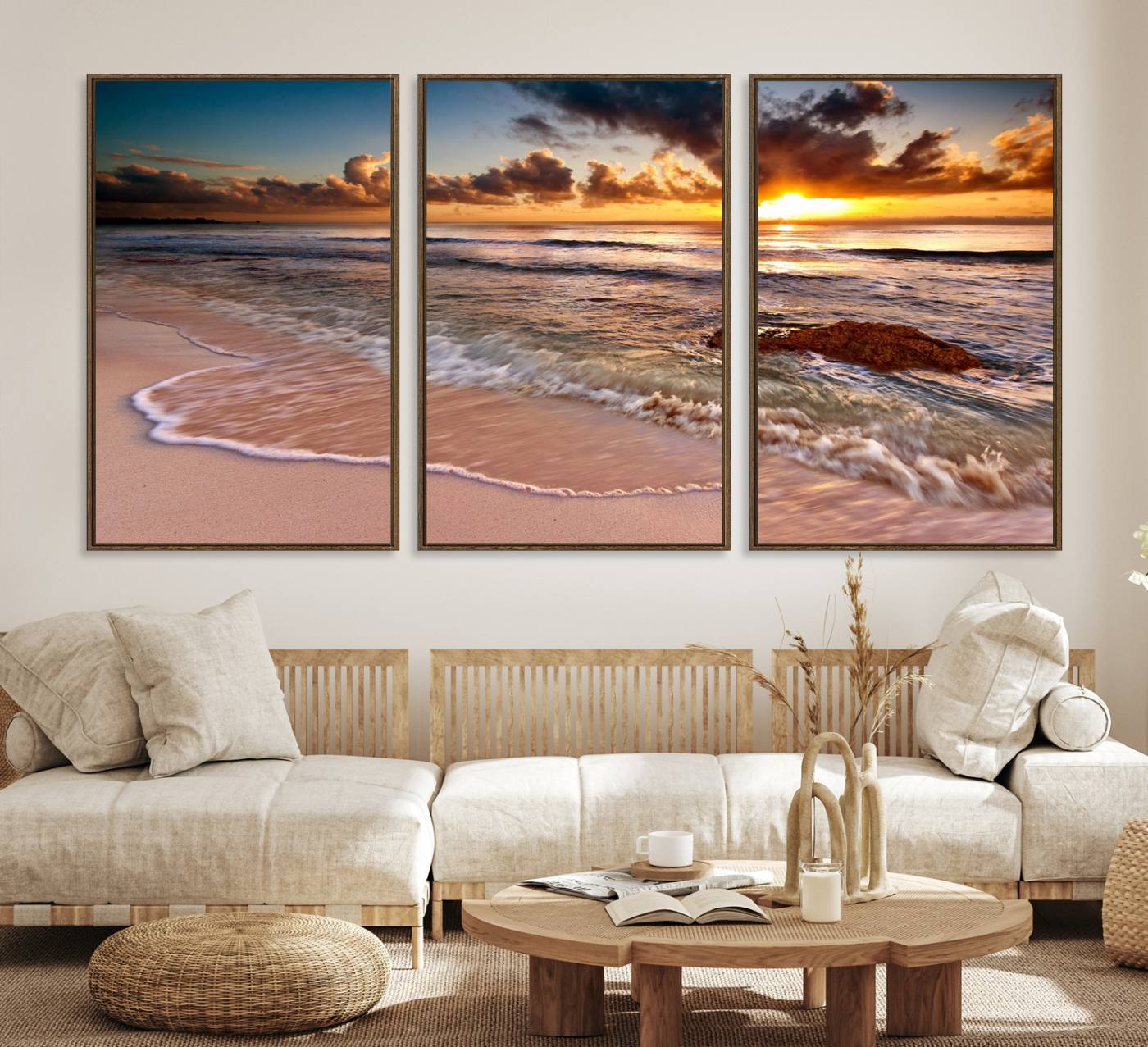 38302-MGV-CV-36X24-Sunset on Ocean Wall Art Canvas Print