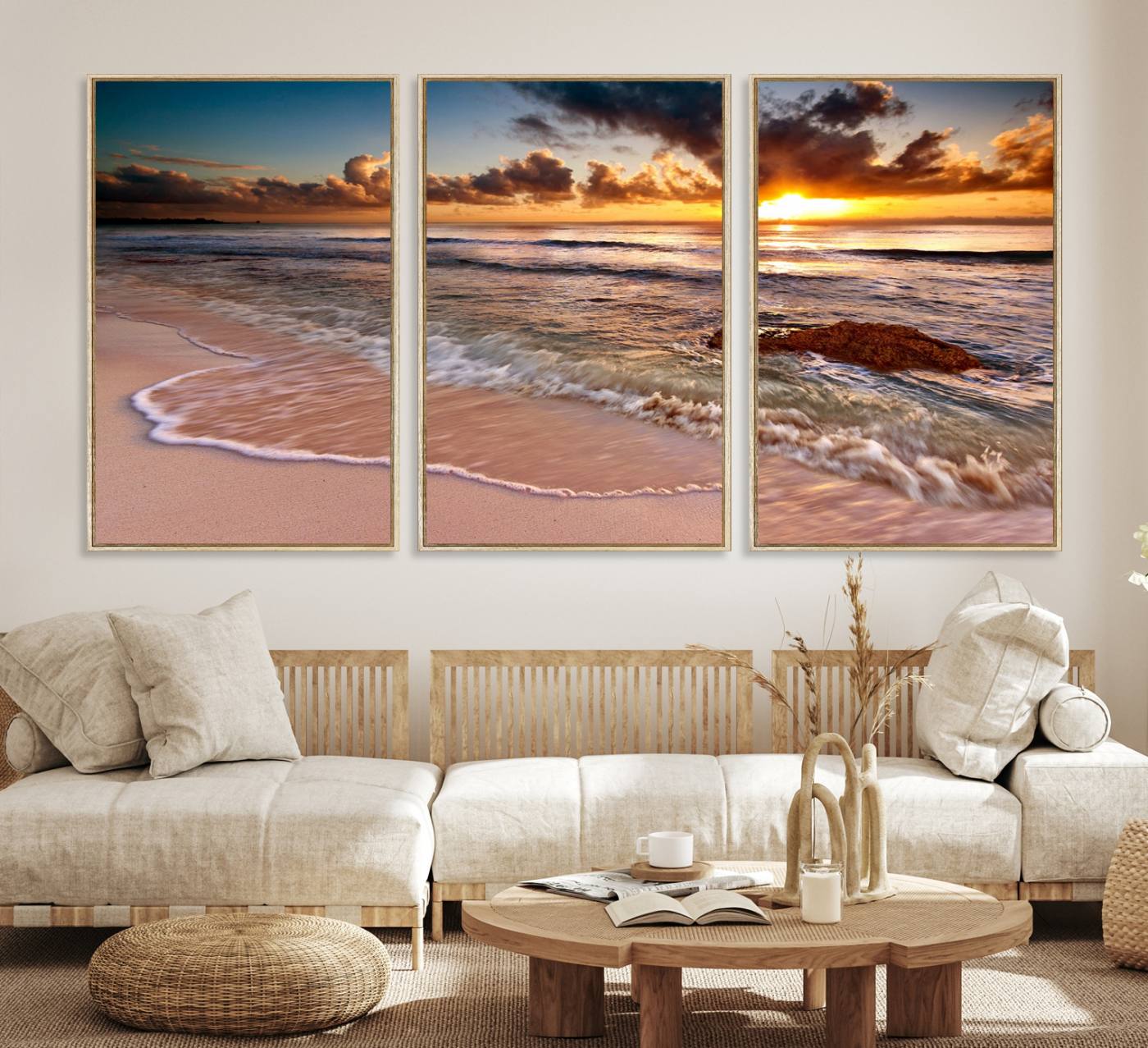 38302-MGV-CV-36X24-Sunset on Ocean Wall Art Canvas Print