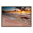Sunset on Ocean Wall Art Canvas Print
