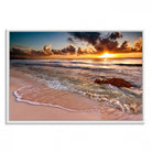 Sunset on Ocean Wall Art Canvas Print