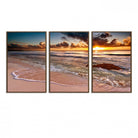 38302-MGV-FC-60X30-3P_Walnut-Sunset on Ocean Wall Art Canvas Print