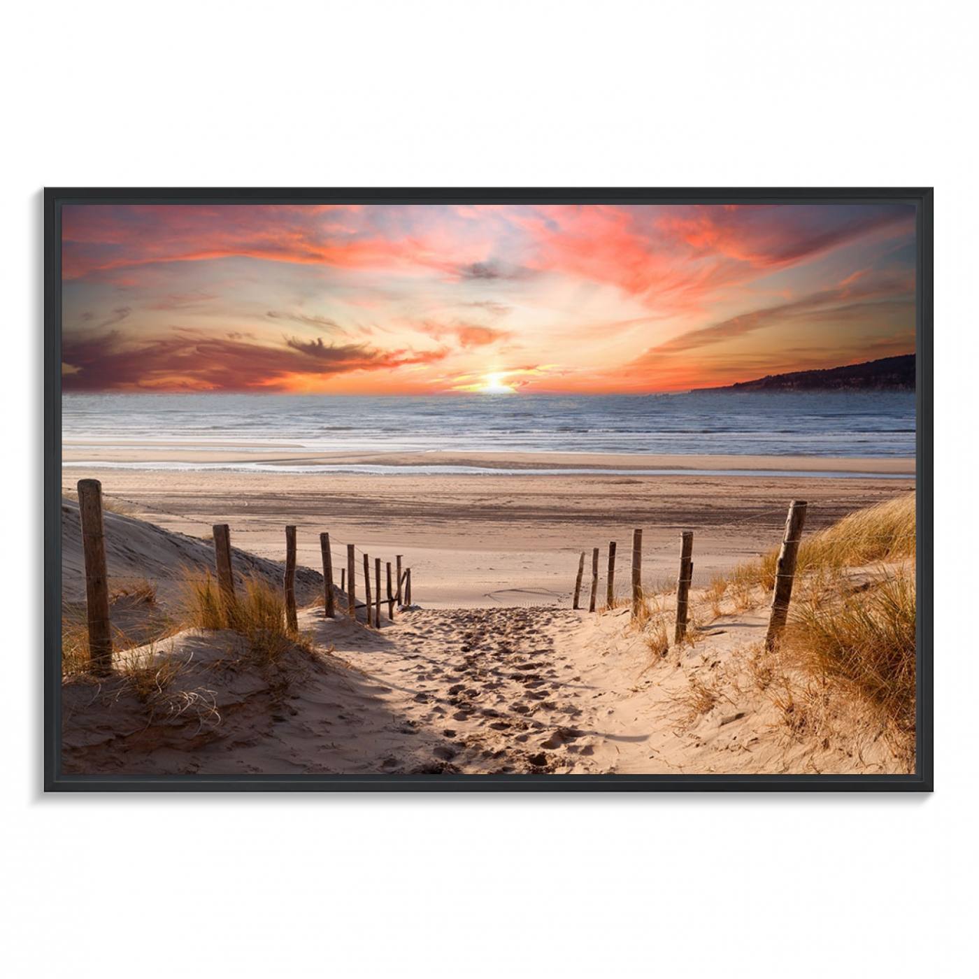78111-MGV-FC-36X24_Black-Sunset on the Sea Wall Art Canvas Print