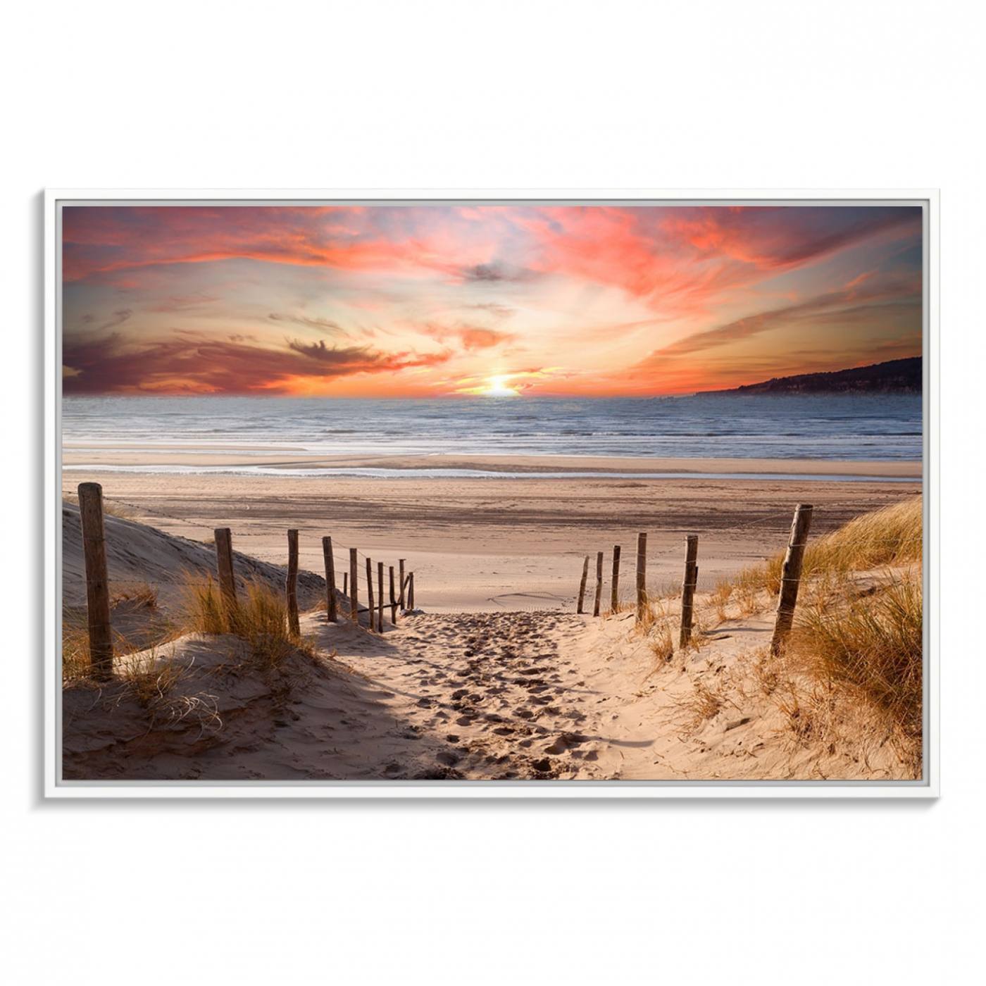 78111-MGV-FC-36X24_White-Sunset on the Sea Wall Art Canvas Print