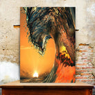 96977-MGV-CV-36X24-Surf Wave Sunset Canvas Wall Art Print, 3-Panel Ocean Coastal Wall Art Print, Ocean Decor for Coastal Homes, Living Room, Farmhouse Wall