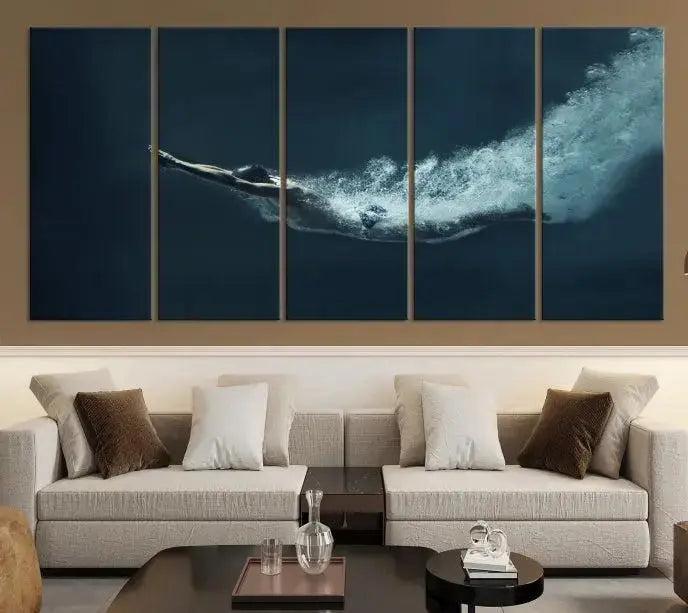 Edit-Images-Swimmer Wall Art Canvas Print