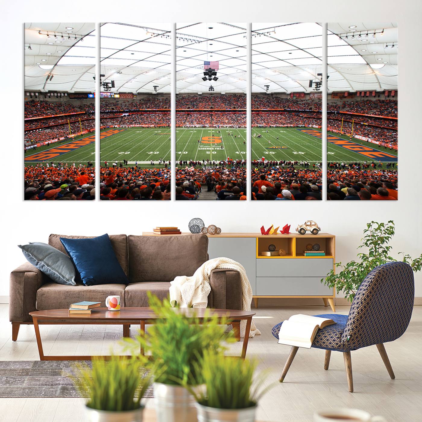 78104-MGV-CV-36X24-Syracuse University Orange Football Team Print - Syracuse JMA Wireless Dome Wall Art Canvas Print