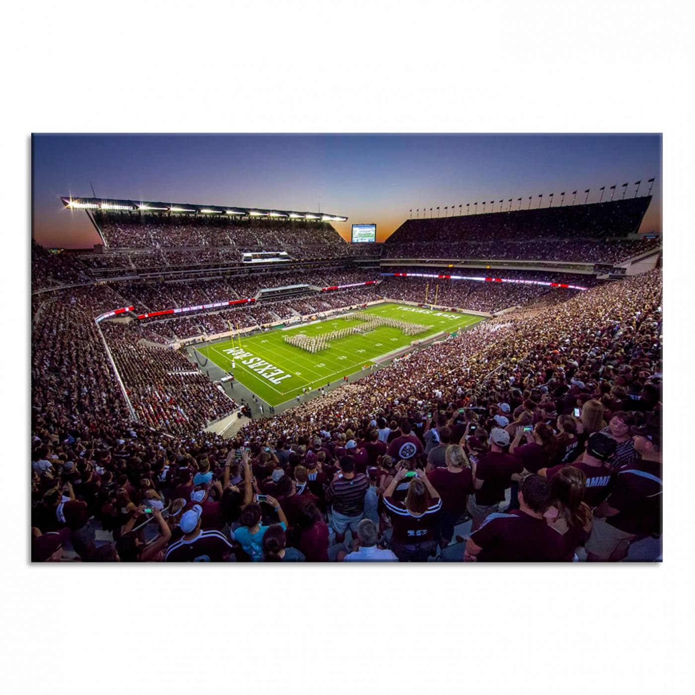 Texas A&M University Aggies Football Team Print - College Station Kyle Field Stadium Wall Art Canvas Print