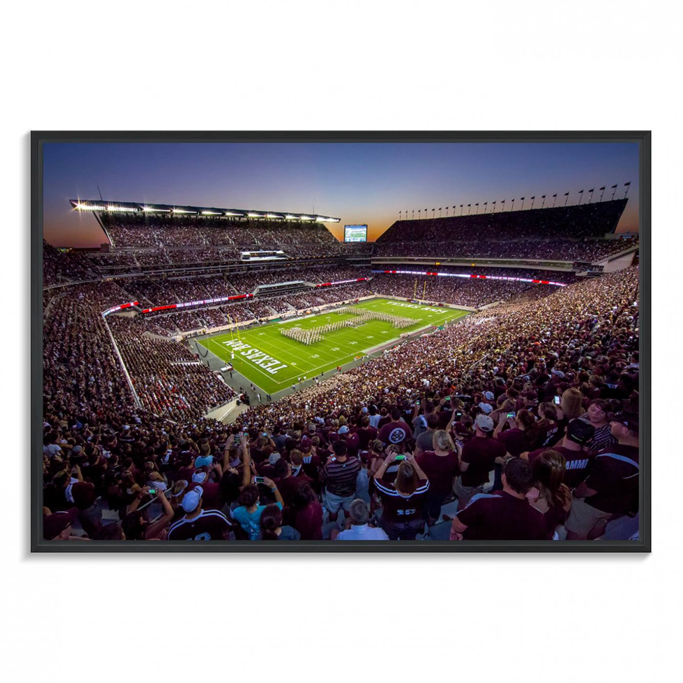 Texas A&M University Aggies Football Team Print - College Station Kyle Field Stadium Wall Art Canvas Print