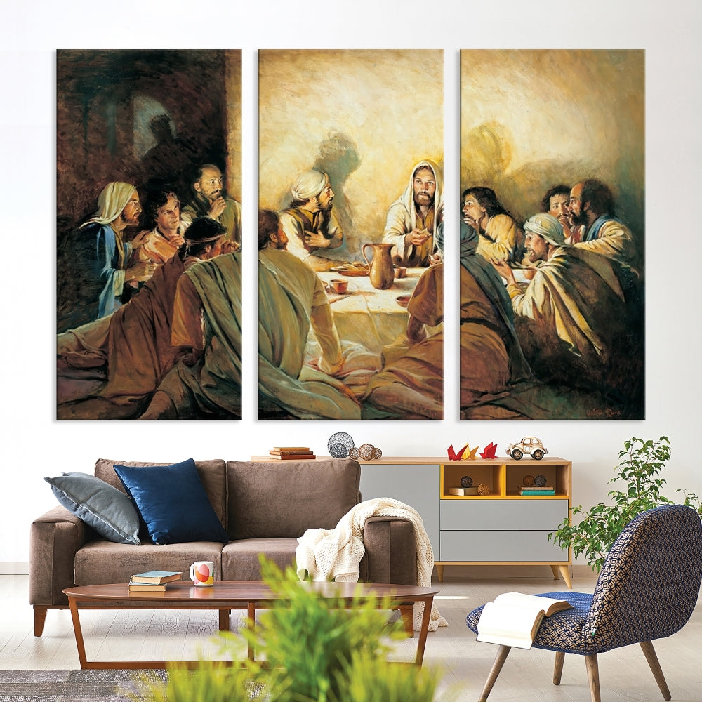Edit-Images-The Last Supper Canvas Wall Art – Sacred Religious Masterpiece - Ready to Hang