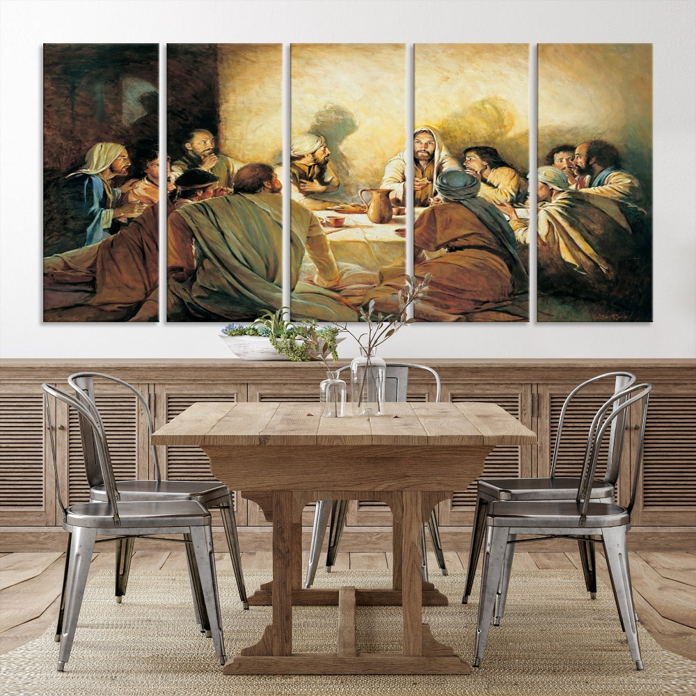 Edit-Images-The Last Supper Canvas Wall Art – Sacred Religious Masterpiece - Ready to Hang