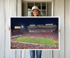 26280-MGV-CV-36X24-The University of Southern California USC Trojans Football Team Print - Los Angeles Memorial Coliseum Stadium Wall Art Canvas Print