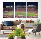26280-MGV-CV-36X24-The University of Southern California USC Trojans Football Team Print - Los Angeles Memorial Coliseum Stadium Wall Art Canvas Print