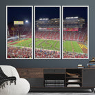 26280-MGV-FC-48X32-3P_White-The University of Southern California USC Trojans Football Team Print - Los Angeles Memorial Coliseum Stadium Wall Art Canvas Print