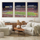 26280-MGV-FC-60X30-3P_Natural-The University of Southern California USC Trojans Football Team Print - Los Angeles Memorial Coliseum Stadium Wall Art Canvas Print