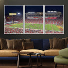 26280-MGV-FC-60X30-3P_White-The University of Southern California USC Trojans Football Team Print - Los Angeles Memorial Coliseum Stadium Wall Art Canvas Print